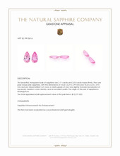 4.14 Ct.Tw.Total Carat Weight Pink Sapphire Pair from Madagascar Appraisal