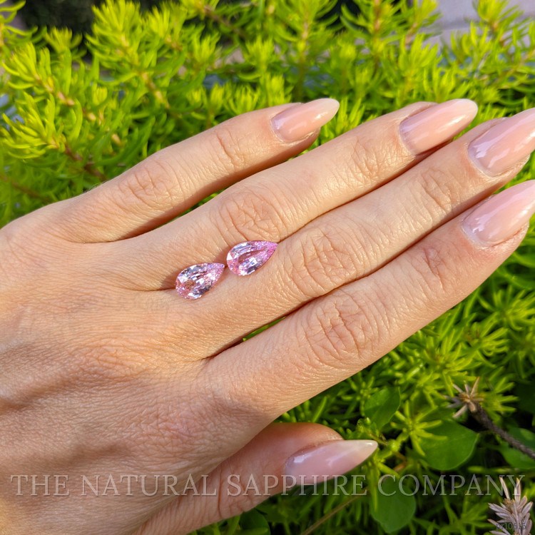 4.14 Ct.Tw. Pink Sapphire Pair from Madagascar