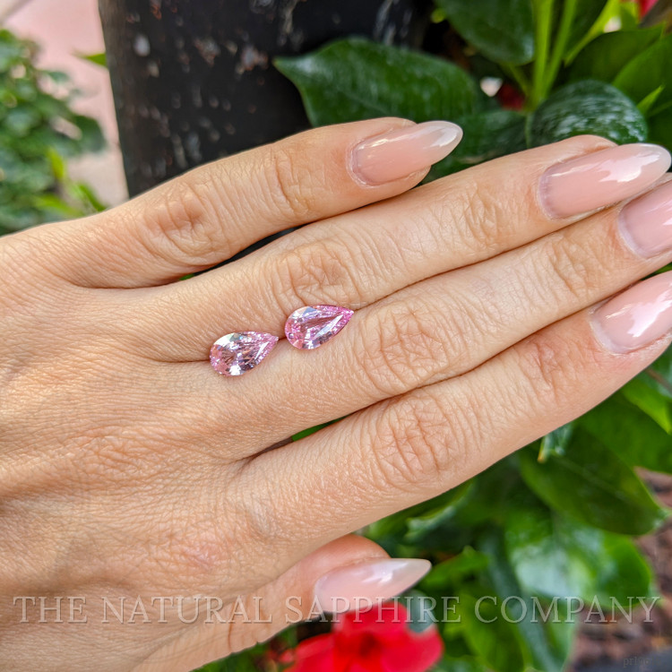 4.14 Ct.Tw. Pink Sapphire Pair from Madagascar