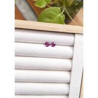 1.50 Ct.Tw.Total Carat Weight Purplish Pink Sapphire Pair from Thailand Life Style