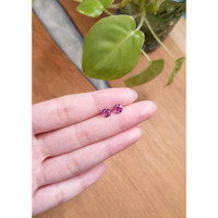 1.50 Ct.Tw.Total Carat Weight Purplish Pink Sapphire Pair from Thailand Life Style