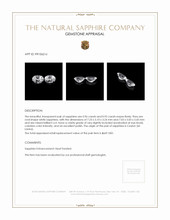 1.91 Ct.Tw.Total Carat Weight White Sapphire Pair from Ceylon (Sri Lanka) Appraisal