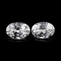 1.91&nbsp;Ct.Tw.Total Carat Weight White Sapphire Pair from Ceylon (Sri Lanka) Video