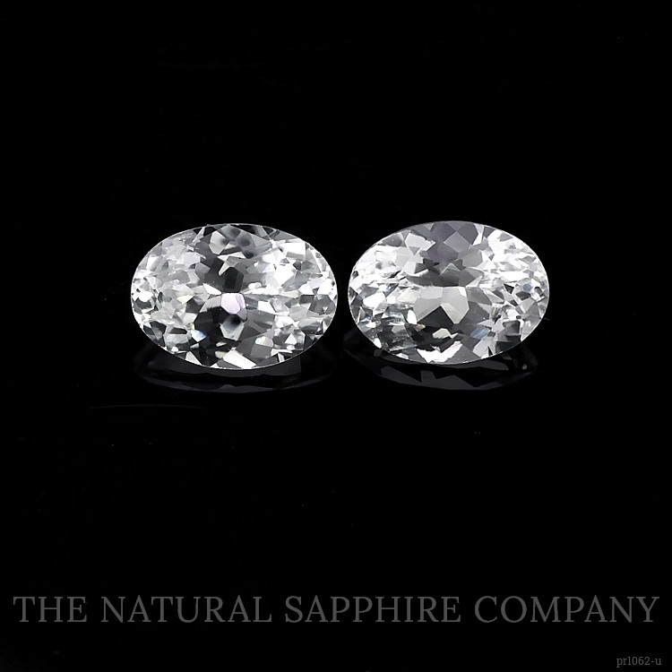 1.91 Ct.Tw. White Sapphire Pair from Ceylon (Sri Lanka)
