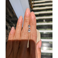 1.91&nbsp;Ct.Tw.Total Carat Weight White Sapphire Pair from Ceylon (Sri Lanka) Life Style