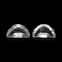 1.16&nbsp;Ct.Tw.Total Carat Weight White Sapphire Pair from Ceylon (Sri Lanka) Video