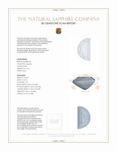 1.16 Ct.Tw.Total Carat Weight White Sapphire Pair from Ceylon (Sri Lanka) 3 D Scan Report