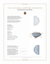 1.16&nbsp;Ct.Tw.Total Carat Weight White Sapphire Pair from Ceylon (Sri Lanka) 3 D Scan Report
