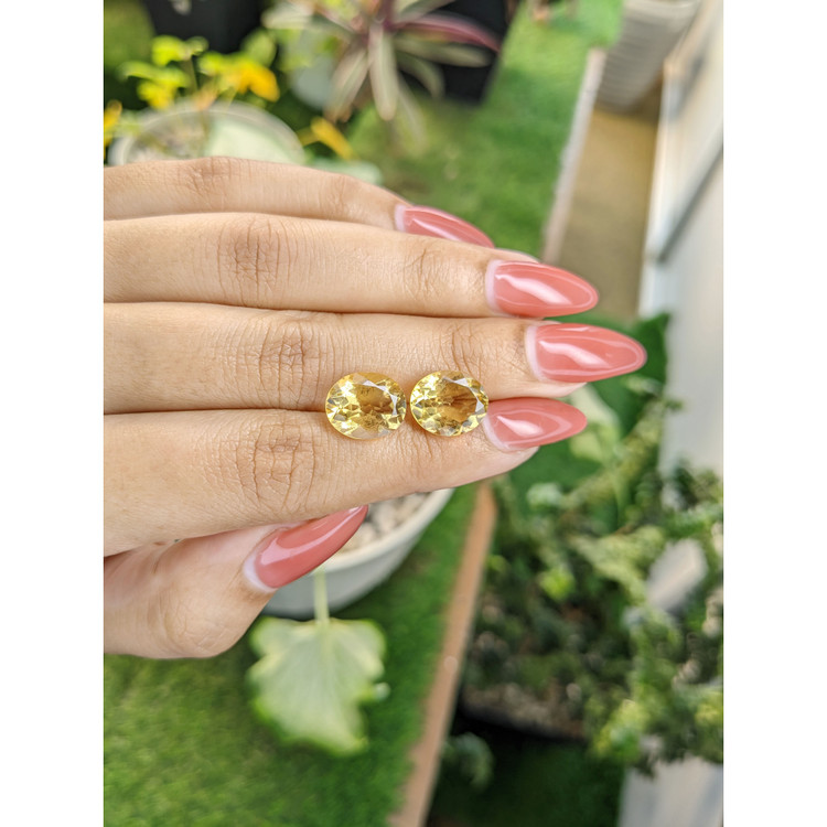 7.61 Ct.Tw. Citrine Pair from Brazil