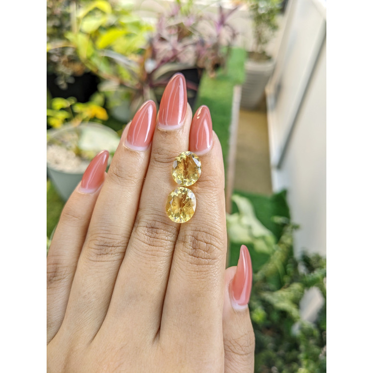 7.61 Ct.Tw. Citrine Pair from Brazil