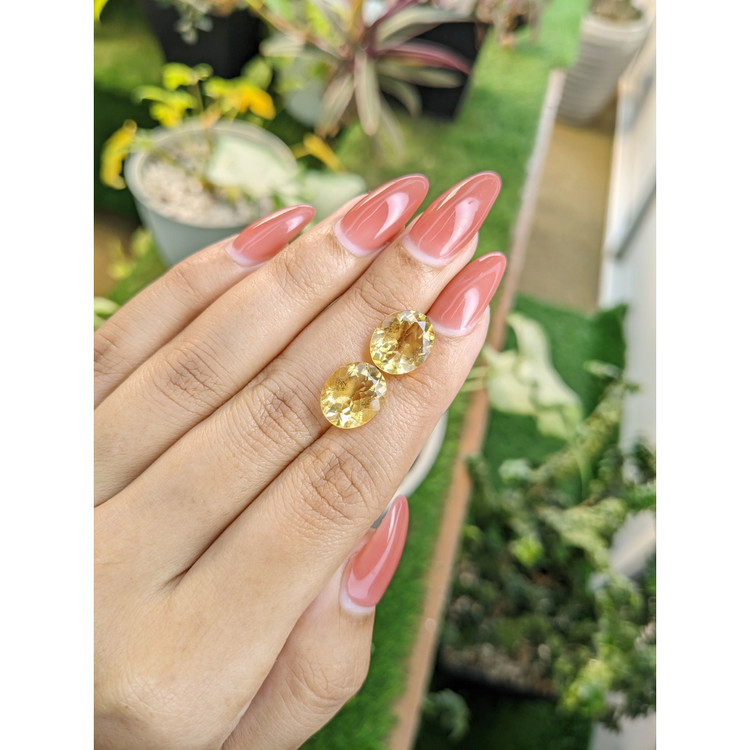 7.61 Ct.Tw. Citrine Pair from Brazil