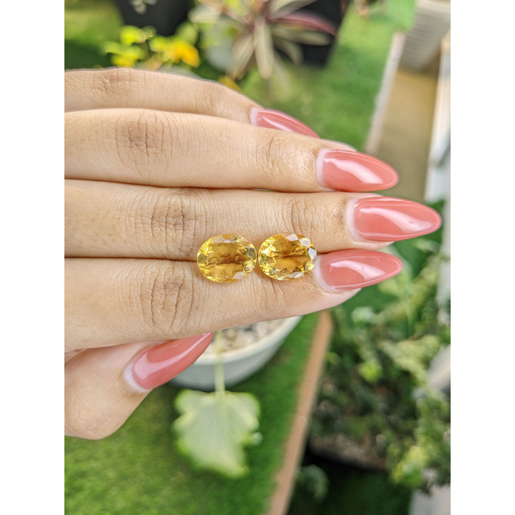 7.54 Ct.Tw. Citrine Pair from Brazil
