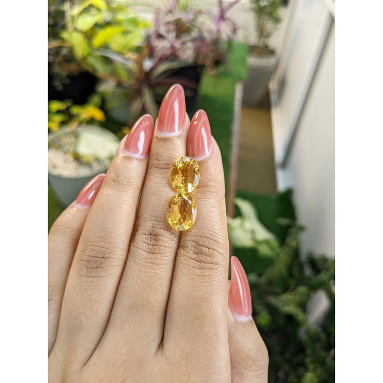 7.54 Ct.Tw. Citrine Pair from Brazil