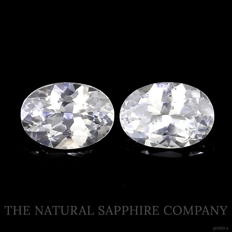 1.96 Ct.Tw. White Sapphire Pair from Ceylon (Sri Lanka)
