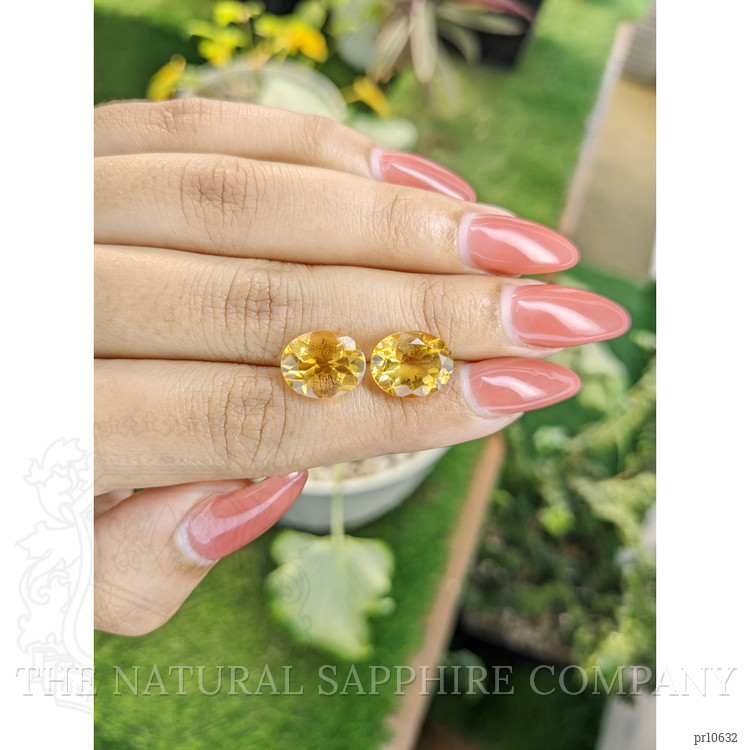 7.66 Ct.Tw. Citrine Pair from Brazil