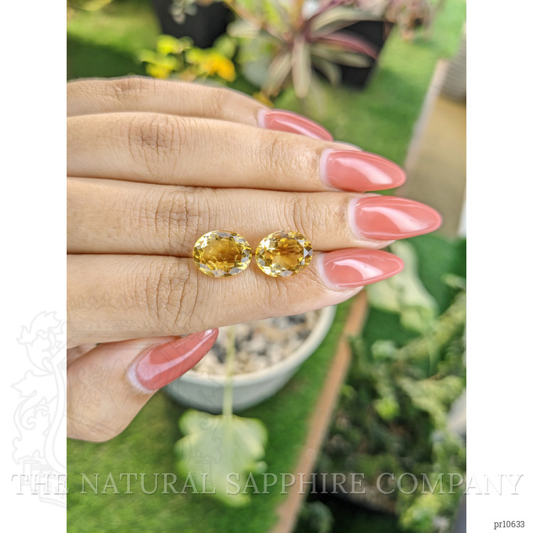 7.36 Ct.Tw. Citrine Pair from Brazil