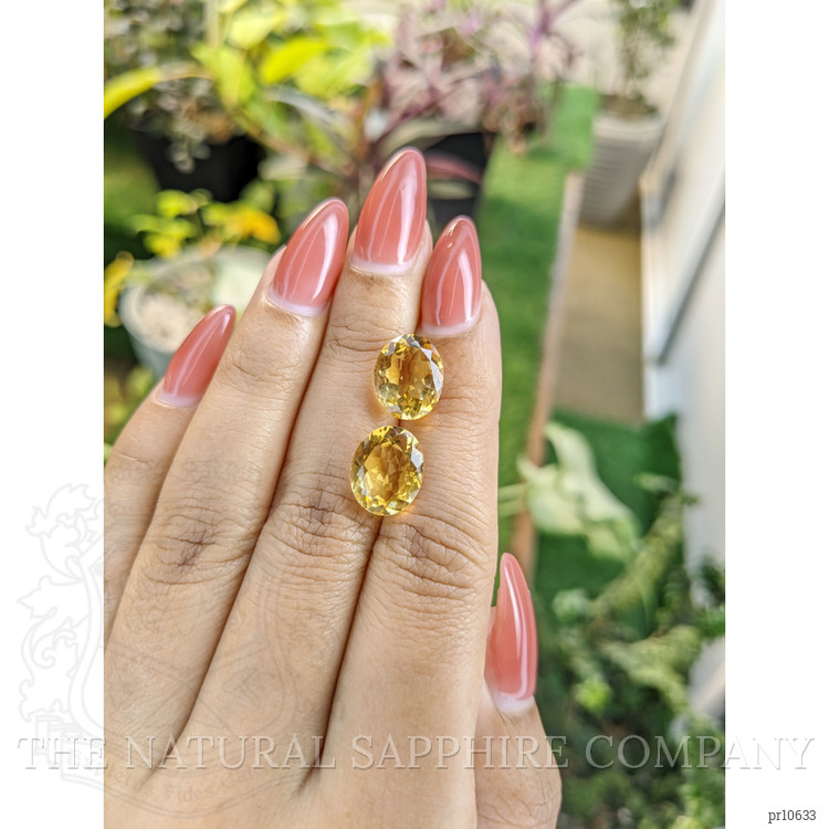 7.36 Ct.Tw. Citrine Pair from Brazil