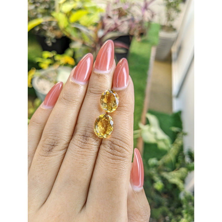 7.36 Ct.Tw. Citrine Pair from Brazil
