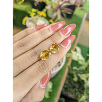 7.36 Ct.Tw.Total Carat Weight Citrine Pair from Brazil Life Style
