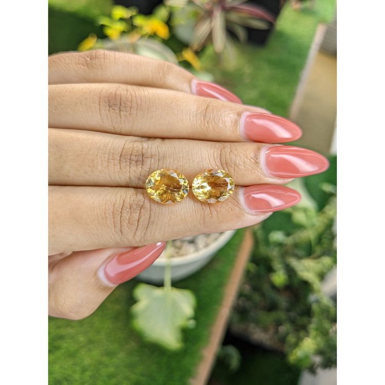 7.09 Ct.Tw. Citrine Pair from Brazil