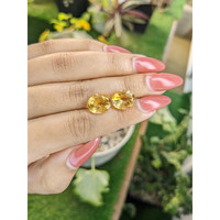 7.52 Ct.Tw.Total Carat Weight Citrine Pair from Brazil Life Style
