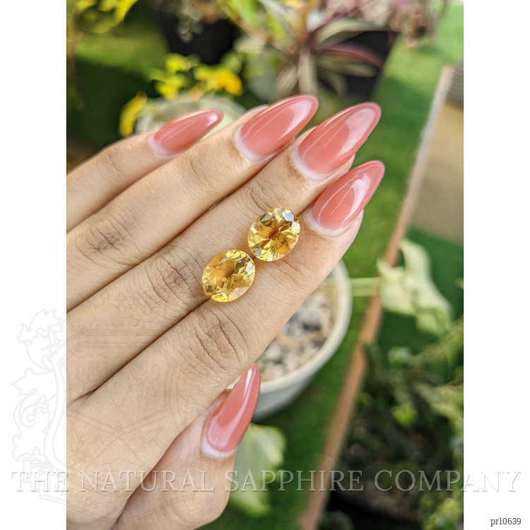 7.57 Ct.Tw. Citrine Pair from Brazil