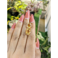 7.57 Ct.Tw.Total Carat Weight Citrine Pair from Brazil Life Style