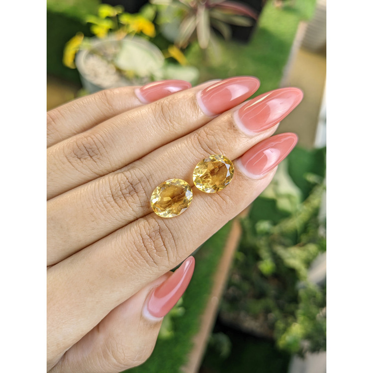7.10 Ct.Tw. Citrine Pair from Brazil