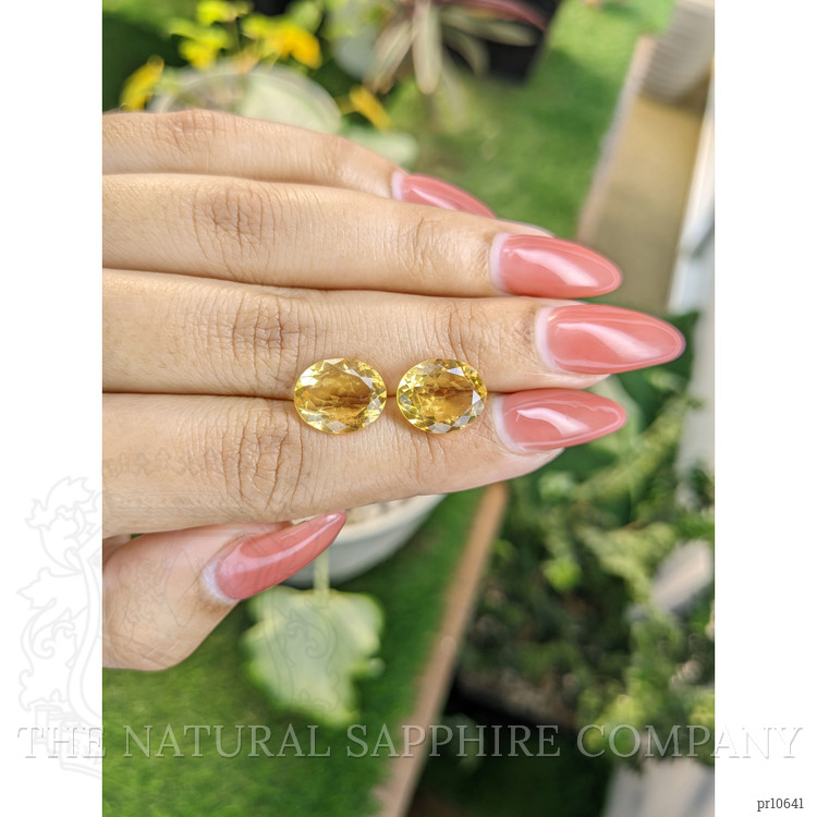 7.10 Ct.Tw. Citrine Pair from Brazil