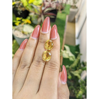 7.10 Ct.Tw.Total Carat Weight Citrine Pair from Brazil Life Style