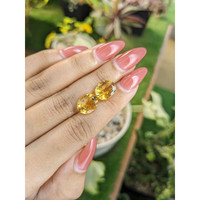 7.20 Ct.Tw.Total Carat Weight Citrine Pair from Brazil Life Style