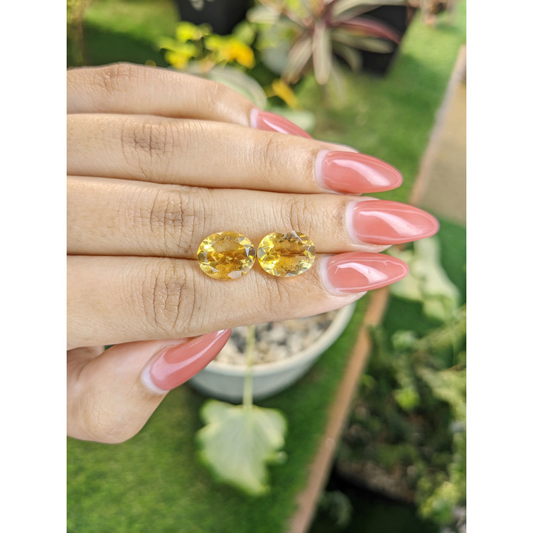 7.20 Ct.Tw. Citrine Pair from Brazil