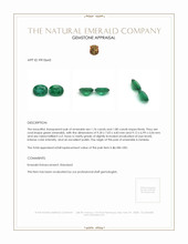 3.56 Ct.Tw.Total Carat Weight Emerald Pair from Zambia Appraisal
