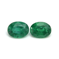3.56 Ct.Tw.Total Carat Weight Emerald Pair from Zambia Video