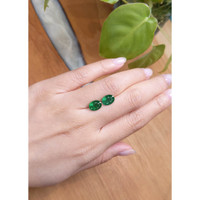3.56 Ct.Tw.Total Carat Weight Emerald Pair from Zambia Life Style