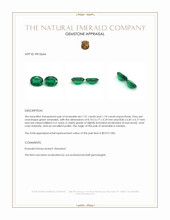 3.25 Ct.Tw.Total Carat Weight Emerald Pair from Zambia Appraisal