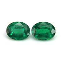 3.25 Ct.Tw.Total Carat Weight Emerald Pair from Zambia Video