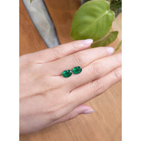 3.25 Ct.Tw.Total Carat Weight Emerald Pair from Zambia Life Style