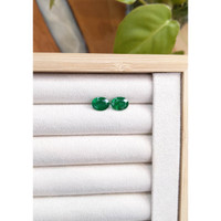3.25 Ct.Tw.Total Carat Weight Emerald Pair from Zambia Life Style