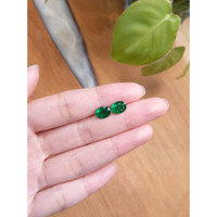 3.25 Ct.Tw.Total Carat Weight Emerald Pair from Zambia Life Style