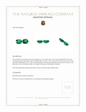 3.51 Ct.Tw.Total Carat Weight Emerald Pair from Zambia Appraisal