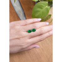 3.51 Ct.Tw.Total Carat Weight Emerald Pair from Zambia Life Style