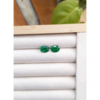 3.51 Ct.Tw.Total Carat Weight Emerald Pair from Zambia Life Style