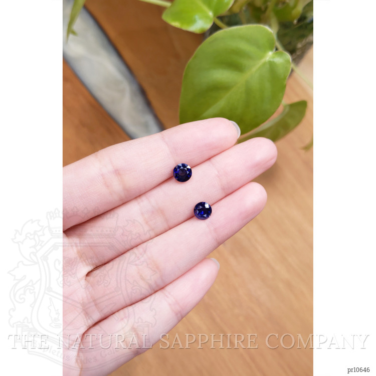 2.07 Ct.Tw. Blue Sapphire Pair from Ceylon (Sri Lanka)
