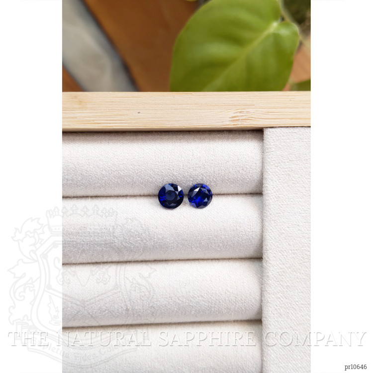 2.07 Ct.Tw. Blue Sapphire Pair from Ceylon (Sri Lanka)
