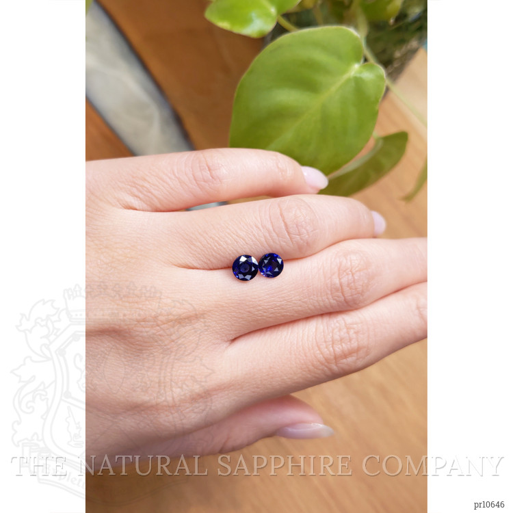 2.07 Ct.Tw. Blue Sapphire Pair from Ceylon (Sri Lanka)