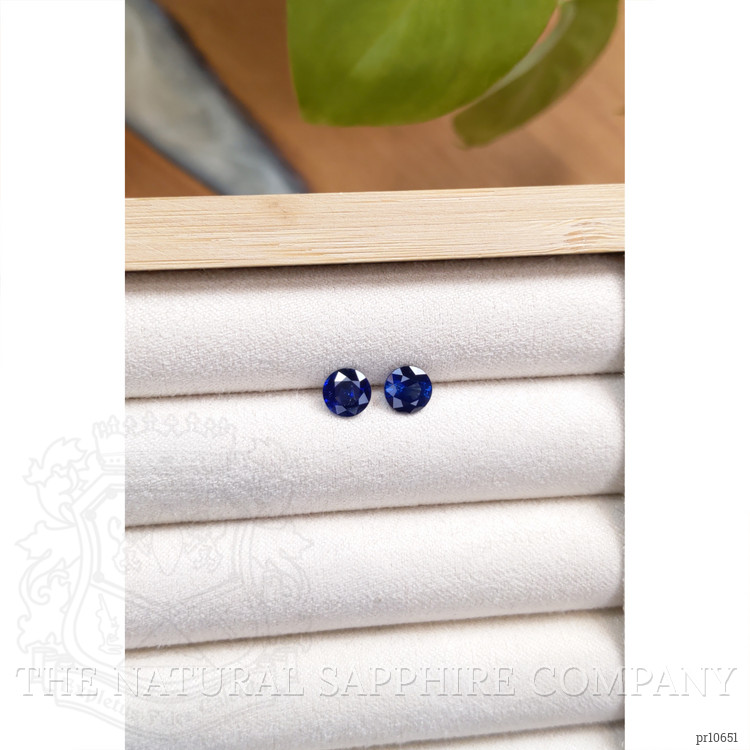 2.15 Ct.Tw. Blue Sapphire Pair from Ceylon (Sri Lanka)