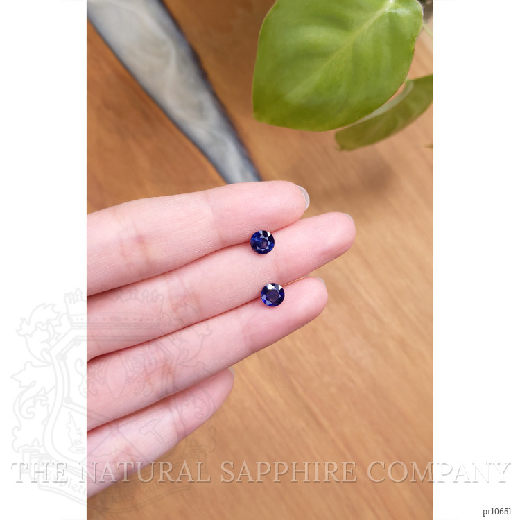 2.15 Ct.Tw. Blue Sapphire Pair from Ceylon (Sri Lanka)