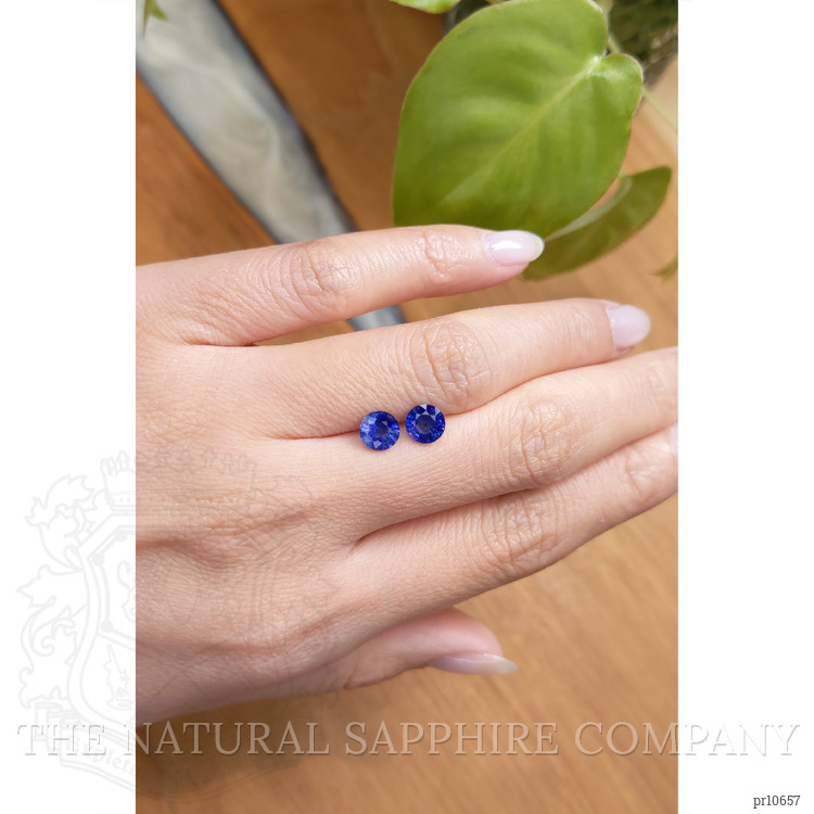 2.07 Ct.Tw. Blue Sapphire Pair from Ceylon (Sri Lanka)