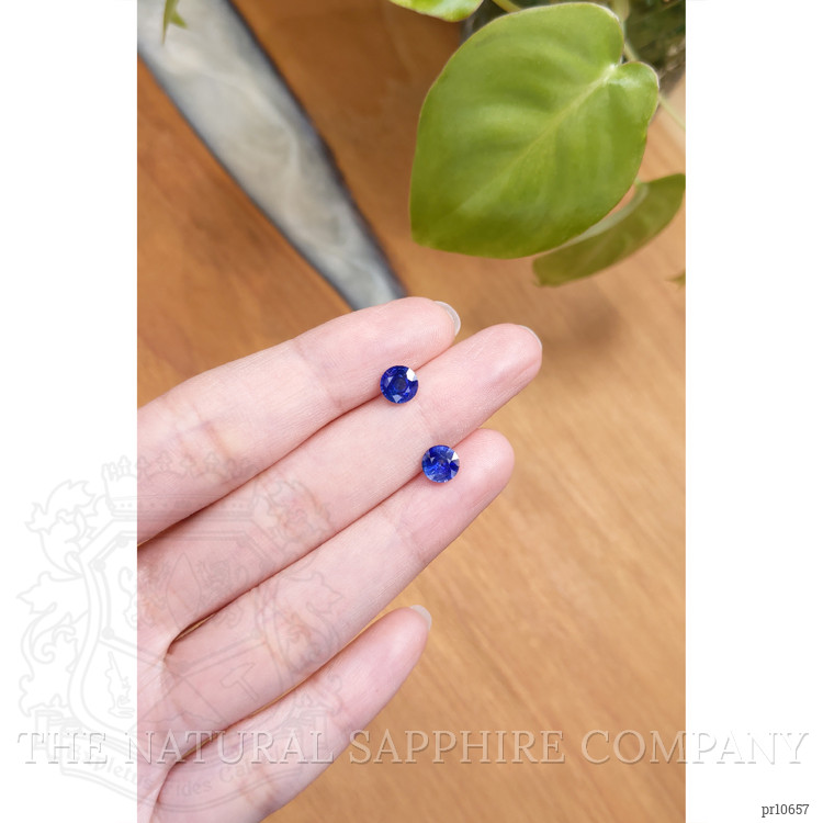 2.07 Ct.Tw. Blue Sapphire Pair from Ceylon (Sri Lanka)